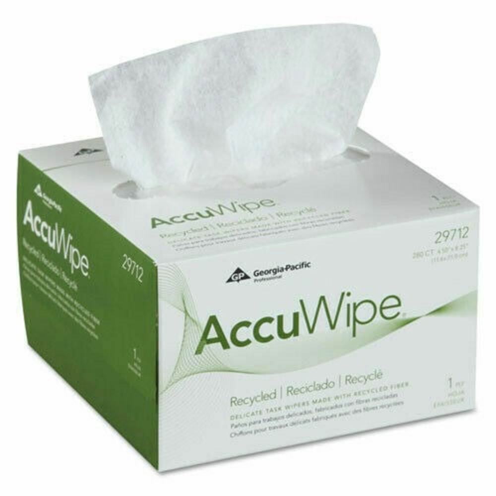 AccuWipe Recycled Fiber Task Wipers 4-1/2 X 8-1/4 In 29712 1 Pack Wipes NIB .